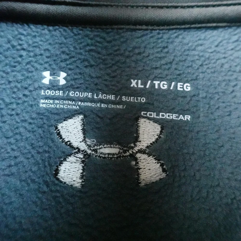 Under‎ Armour Pullover Mens XL Blue ColdGear 1/4 Zip Fleece Long Sleeve Thermal